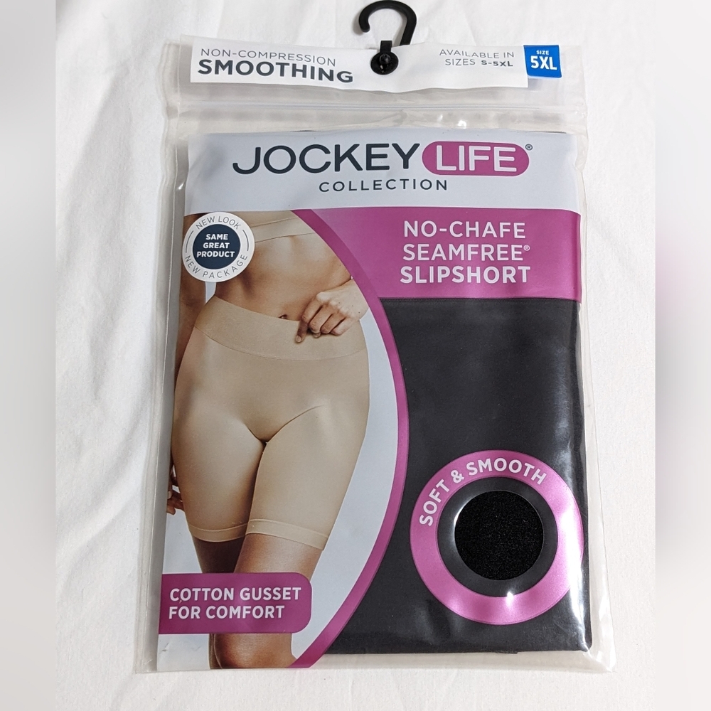 5XL Jockey Life Collection Women's Seamfree No Chafe Slipshort,Cooling Shapewear
